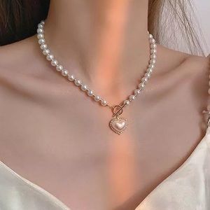 ✨NEW LAUNCH✨ New Style Super Fairy Temperament Imitation Pearl Heart Necklace